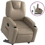 vidaXL Relaxsessel mit Aufstehhilfe Kunstleder 144 x 78,5 x 0 cm Braun