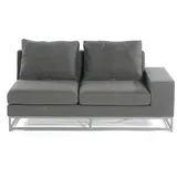 SonnenPartner Unique Eckmodul 2-Sitzer Loungesofa anthrazit