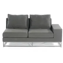 SonnenPartner Unique Eckmodul 2-Sitzer Loungesofa anthrazit