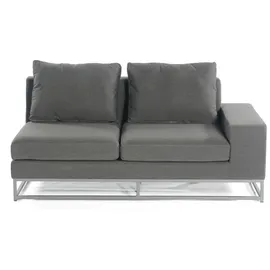 SonnenPartner Unique Eckmodul 2-Sitzer Loungesofa anthrazit
