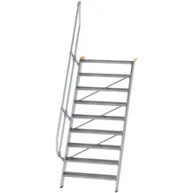 Günzburger MUNK Günzburger Steigtechnik Aluminium-Treppe Stufen 60° 9 Stufen