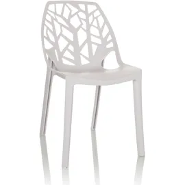 HJH Office Gartenstühle, ARTIFO TRI Kunststoff Weiß