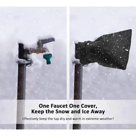 Dokon Thermoschutz Garten Wasserhahn Schwarz - Winterfest