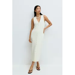 Gina Tricot - Knitted vest dress - Strickkleider - Weiß - XS - Dame - Weiß - XS