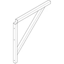 Euroline Dreieckkonsole für 511 Podesttreppe, 1000mm Stufenbreite Stahl Gitterrost