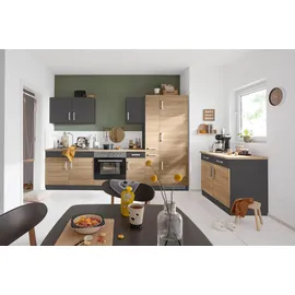 kochstation Küchenzeile KS-Gera 300 cm grau/beige