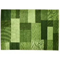 THEKO Wollteppich  Domas , grün , Wolle , Maße (cm): B: 120 H: 1,2