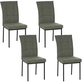 Hti-Living Esszimmerstuhl Matthew Polyester grün 4er Set