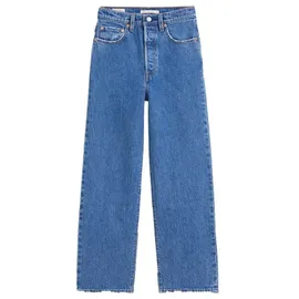 Levi's Damen Ribcage Straight Ankle Light Indigo-Worn IN, Jazz Pop, 25W / 29L