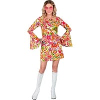 WIDMANN MILANO PARTY FASHION - Kostüm 60er Jahre Kleid, Hippie, Reggae, Flower Power, Disco Fever, Schlagermove