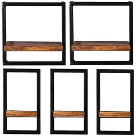 SIT Möbel Wandregal-Set 75 x 25 x 75 cm Antikschwarz