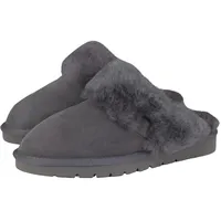 Rohn Moden Lammfell Pantoffel Slipper Talea, Hausschuhe für Damen aus echtem Fell in Premiumqualität (39 EU, grau, numeric_39) - 39 EU