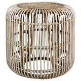 Chic Antique Loungetisch Rattan Rund 50 cm natur