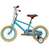 Tagtuell Kinderfahrrad 14 Zoll, Kinder Fahrrad Mädchen Jungen, Anfänger Fahrrad mit Stützräder, Tragfähigkeit 110.2-176.4lbs, Blau