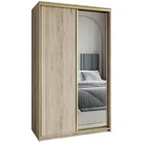 masseno Schwebetürenschrank TAVI 120 x 205 x 60 cm Braun