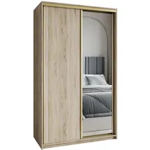 masseno Schwebetürenschrank TAVI 120 x 205 x 60 cm Braun
