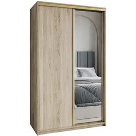 masseno Schwebetürenschrank TAVI 120 x 205 x 60 cm Braun