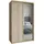 masseno Schwebetürenschrank TAVI 120 x 205 x 60 cm Braun