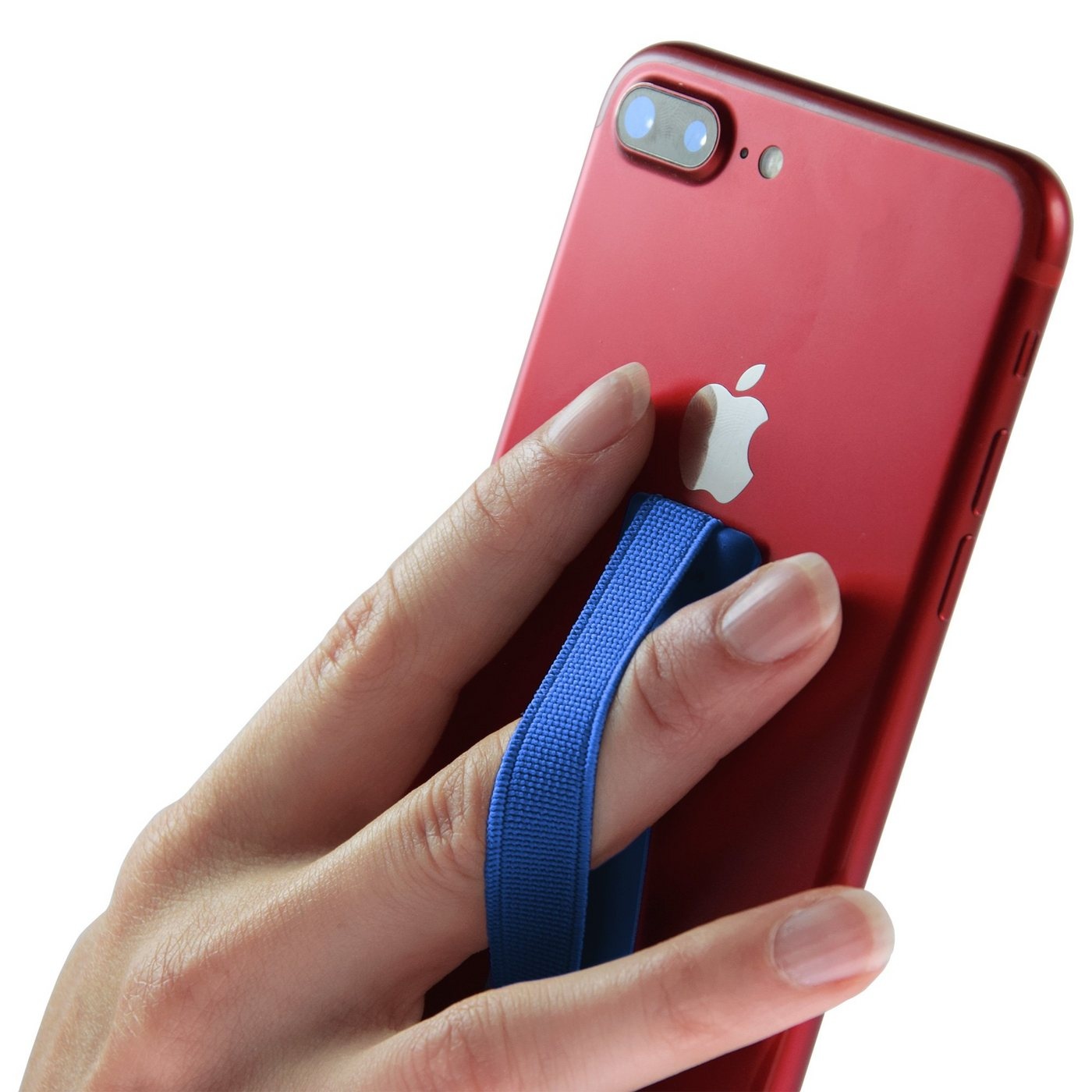 PhoneNatic Universal Finger-Halterung für Smartphones / Tablets Handy-Halterung blau