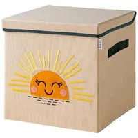 Lifeney Aufbewahrungsbox mit Deckel Sonne, 33x33x33cm | Gr.: onesize