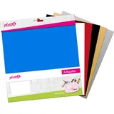 plottiX PremiumFlex Aufbügelfolie farbsortiert Flex-Folie 30,0 x 30,0 cm, 6 St.