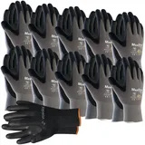 vasalat Maxiflex Handschuhe Gr. 11 Endurance 10 Paar mit Noppen für Herren und Damen - Montagehandschuhe mit bestem Grip