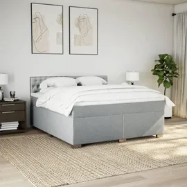 vidaXL Boxspringbett 180 x 200 cm Hellgrau