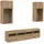 vidaXL TV Wand Einheiten mit LED 5 pcs Artisan-Eiche 40,5 x 30 x 90 cm