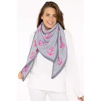 Zwillingsherz Dreieckstuch mit pinken Ankern