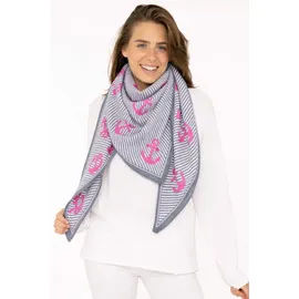 Zwillingsherz Dreieckstuch mit pinken Ankern