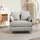 [en.casa] Schlafsessel Seinlus Polyester 81 x 88 x 68 cm Hellgrau mit Kissen