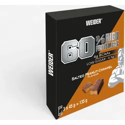 Weider Proteinriegel Karamell Erdnussbutter 3er-Pack 60 % EINHEITSGRÖSSE