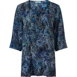 Viskose-Bluse, Muster flieder, 50