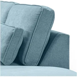 xonox Eckcouch Webstoff 3-Sitzer Hellblau