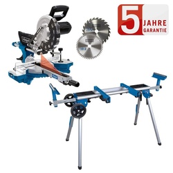 Scheppach Kapp und Gehrungssäge HM140L Zugsäge Säge 2.Sägeblatt Set mit UG200
