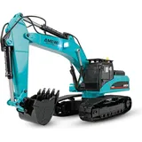 AMEWI RC-Baumaschine Bagger 14CH RTR blau/petrol (G705E)