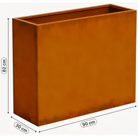 casa.pro Vaargel 82 x 90 x 30 cm Cortenstahl Edelrost
