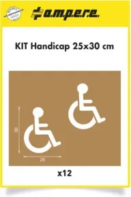A.M.P.E.R.E. Schablonenset Schablonen KIT Handicap 25 cm x 30 cm
