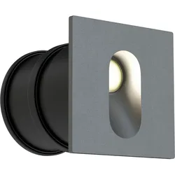 Maytoni LED Moderne Einbaustrahler aus Aluminium, Grau und Schwarz, Basic Design, für Außenbereich, Bad, Treppe, Gartenwege, Garage