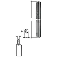 GAH Alberts Gah Profilrolle Band-L.100mm STA blk Stift-Ø 8mm