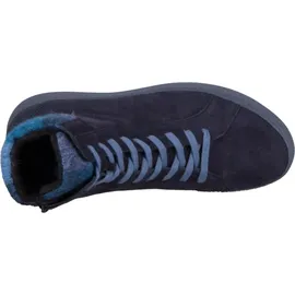 WALDLÄUFER H-Nicky Bootie 733808-300-378, Order/Rea/Balko - Velourleder komb., Notte/Jeans, Schnür. u. Reißverschluss, Weite H 40 - 40