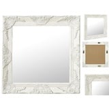 vidaXL Wandspiegel im Barock-Stil 50x50 cm Weiß