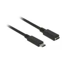 DeLock USB-Kabel USB 3.2 Gen1 USB-C® Stecker, USB-C® Buchse 2.00m Schwarz 85542