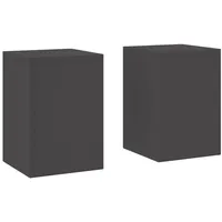 VidaXL Outdoor-Pflanzensäulen 2 Stk. Schwarz 24x24x35 cm Stahl