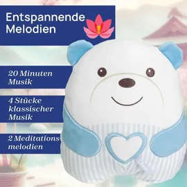 Chicco Plüschmeditationsbär 20 cm Blau/Weiß