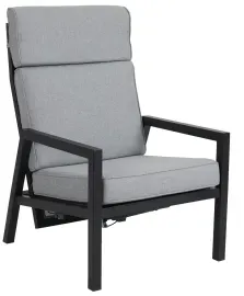 Brafab Belfort Verstellsessel schwarz, Bezug pearl-grey, Rückenlehne verstellbar