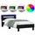 vidaXL Bettgestell mit Kopfteil und LED-Leuchten Schwarz 100x200 cm