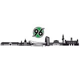 wall-art Wandtattoo »Fußball Hannover 96 Skyline + Logo«, (Set), 33721006-0 bunt 140 cm x 24 cm x 0,1 cm