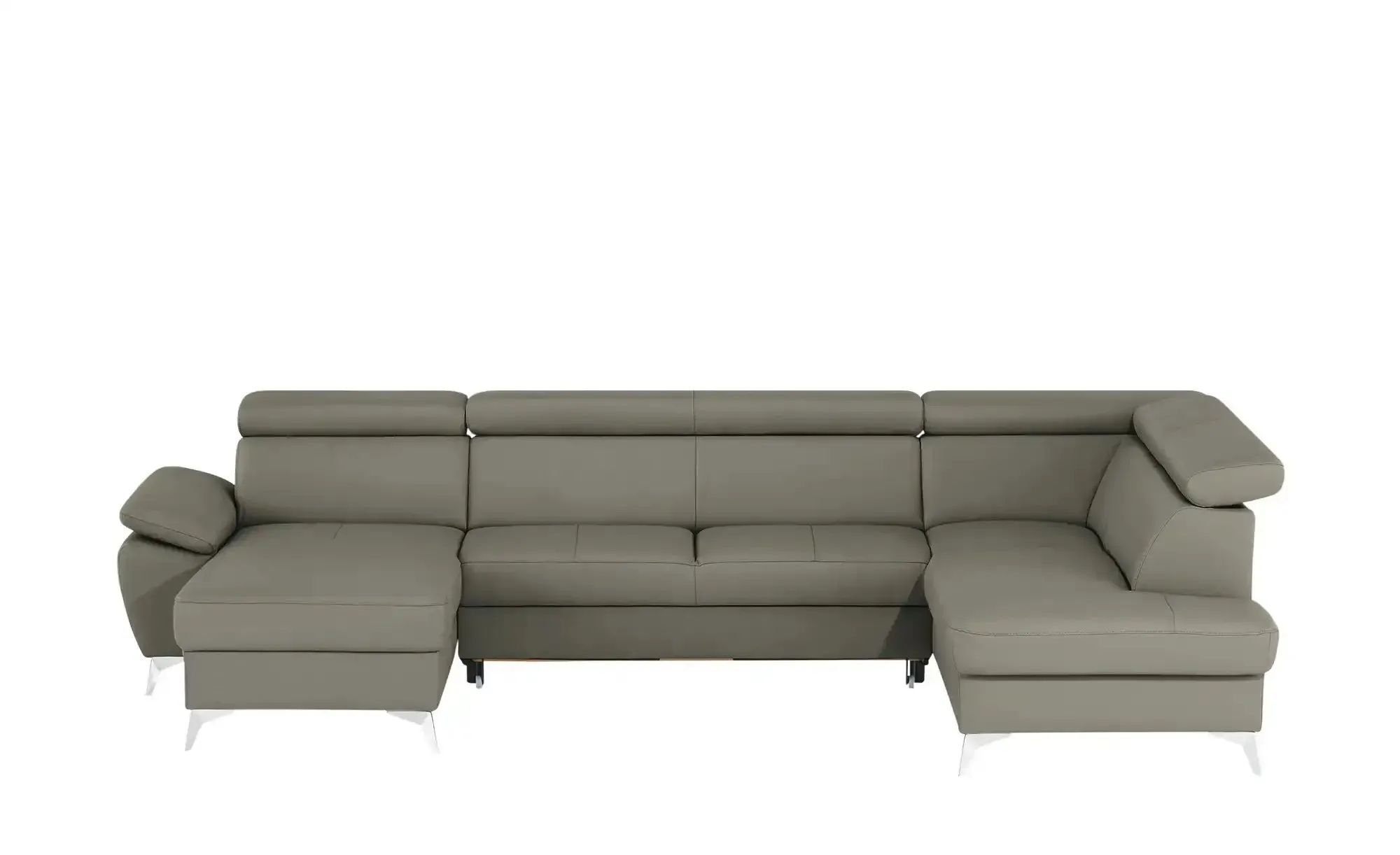 uno Wohnlandschaft mit verstellbarem Kopfteil Apollo ¦ grau ¦ Maße (cm): B: 338 H: 96 T: 210.0