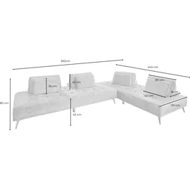 KAWOLA Ecksofa velvet